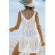 Women's Swimwear White Bikini Cover-Up Sexy Sleeveless