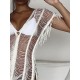 Boho Crochet Tassel Knit Swimsuit Split Cover Up Dress