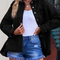 Frayed Denim Jacket