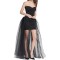 Tulle Overskirt Train Mesh 4 Layers Overlay  Detachable Wedding Train Skirt