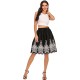 Fashion Women's Summer  Knee Length with Lining Knee Length Skirt