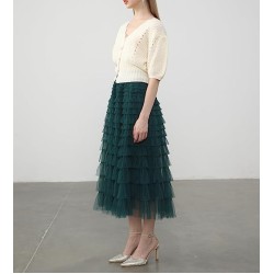 Women’s 18 Layered Ruffles Tulle Skirt