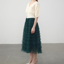 Women’s 18 Layered Ruffles Tulle Skirt