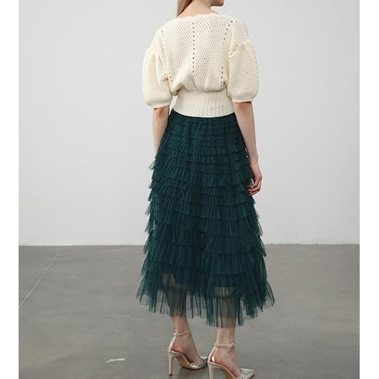 Women’s 18 Layered Ruffles Tulle Skirt