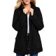 Womens Hoodies Zip Up Parka Casual Drawstring Coat