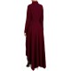 Women Long Dovetail Gothic Trench Coat Front Zipper Up Tailcoat Jacket